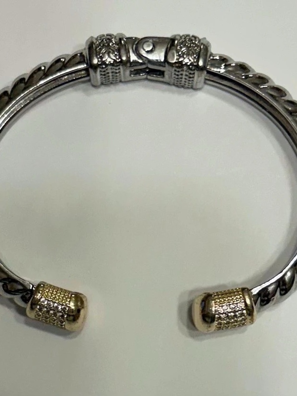 Two-Tone Braided Cuff Bracelet Like New